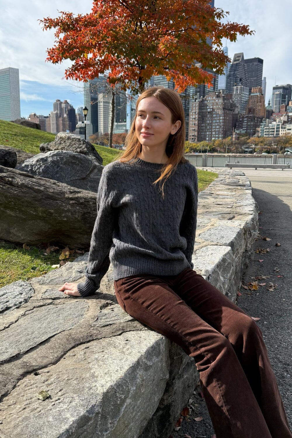 Martha Thick Sweater | Dark Heather Grey / XS/S