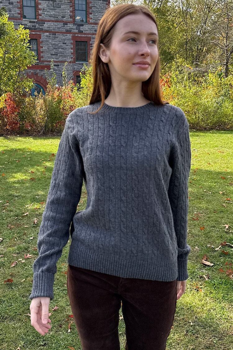 Martha Thick Sweater | Dark Heather Grey / XS/S