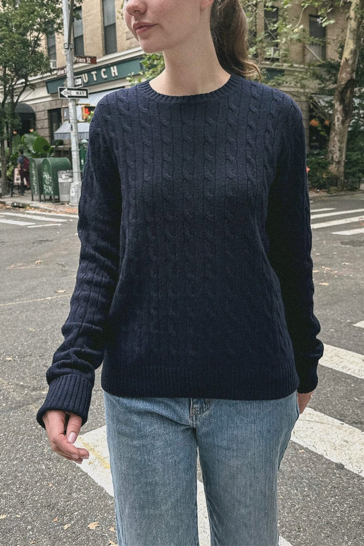 Martha Thick Sweater | Navy Blue / XS/S