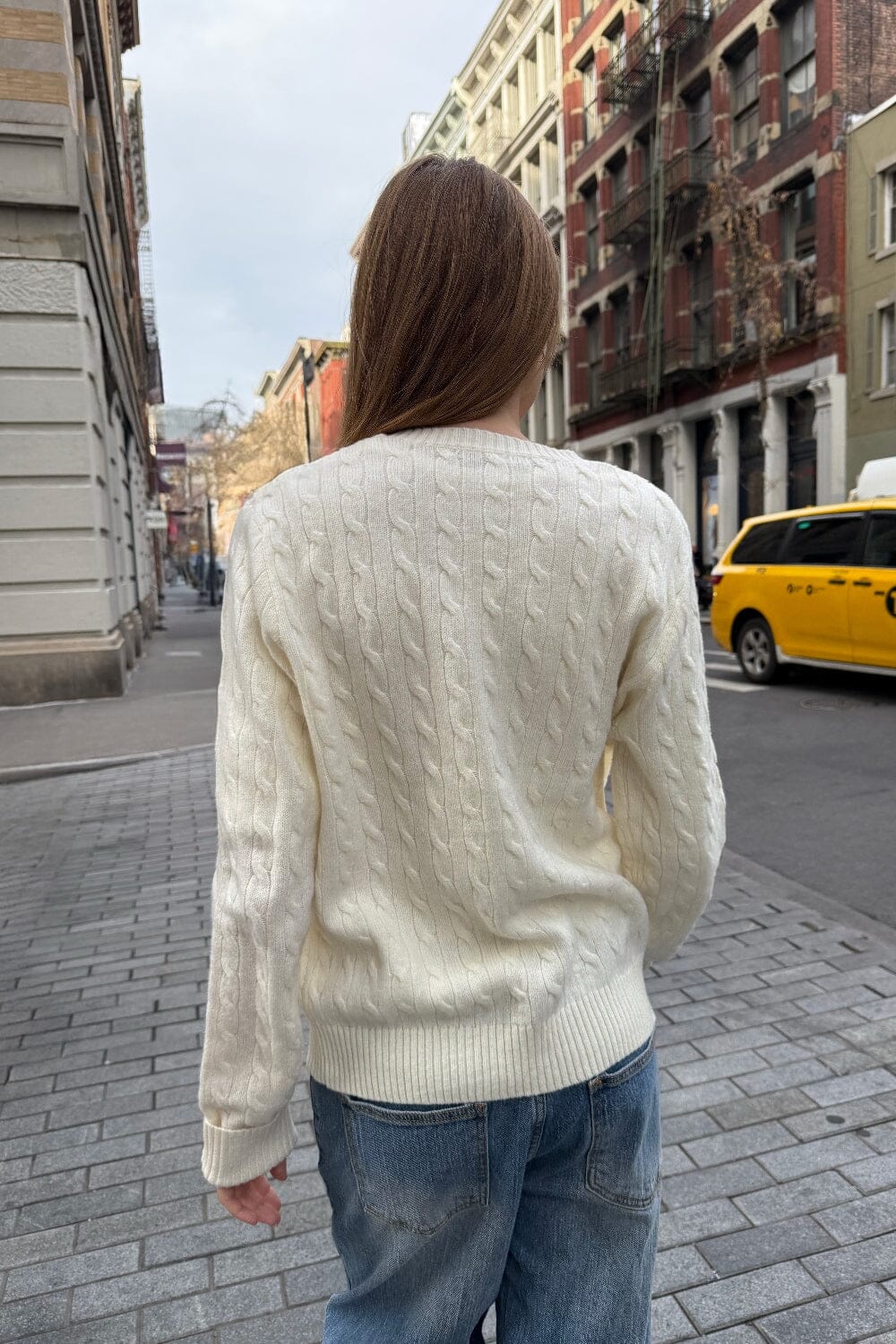 Martha Cotton Thick Sweater | White / XS/S