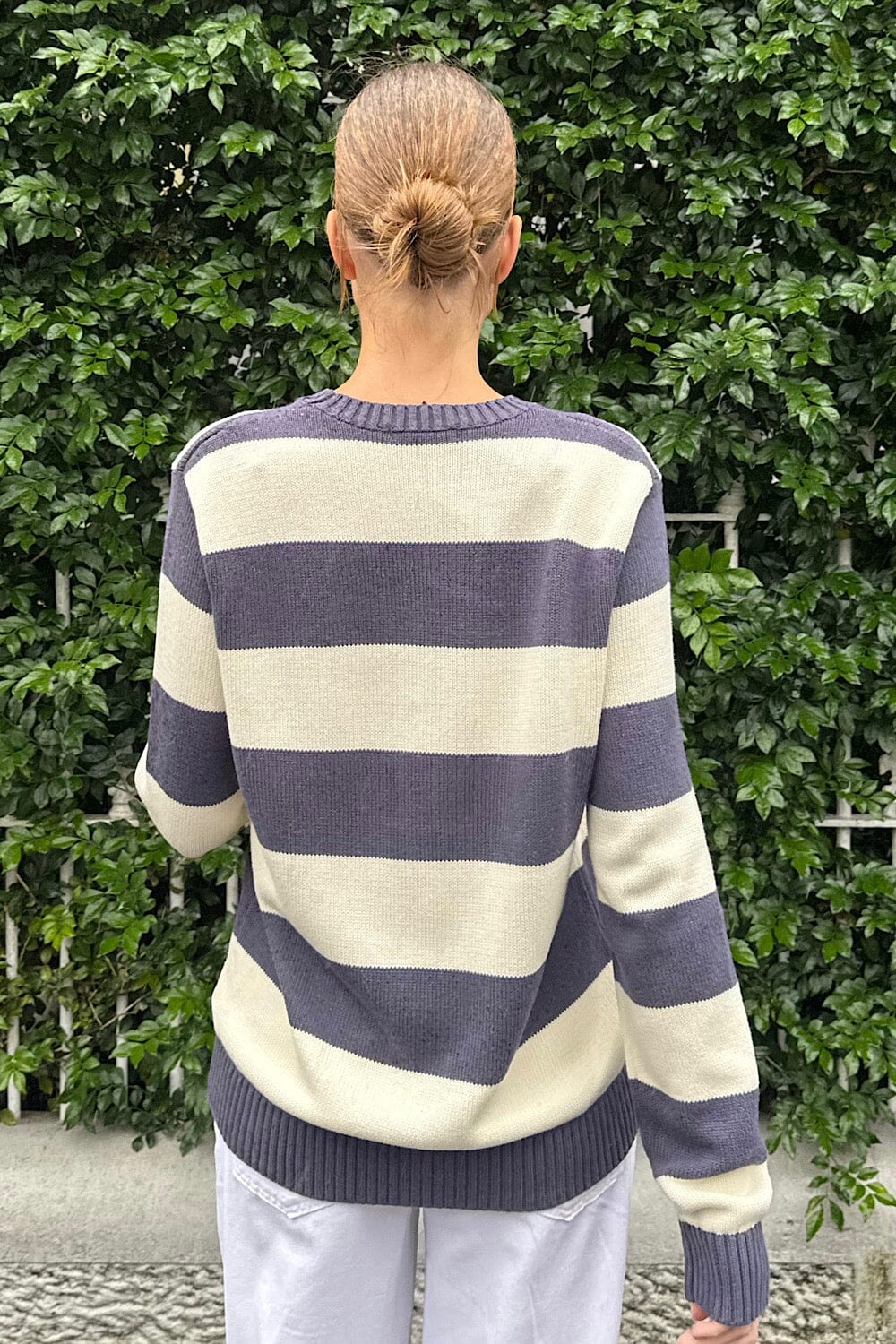 Faded Blue with Ivory Stripes / S/M
