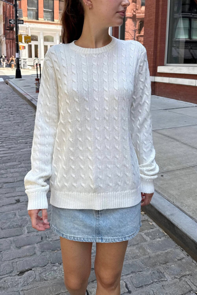 Martha Sweater | White / Regular Fit