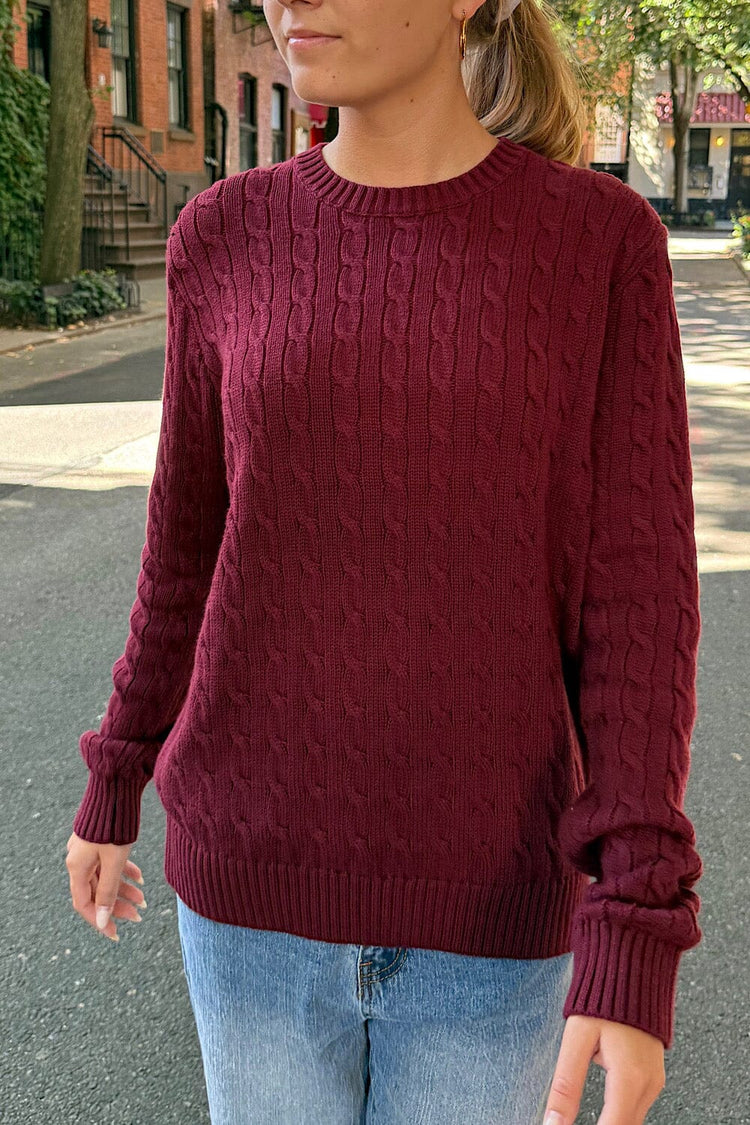 Martha Sweater | Burgundy / Regular Fit