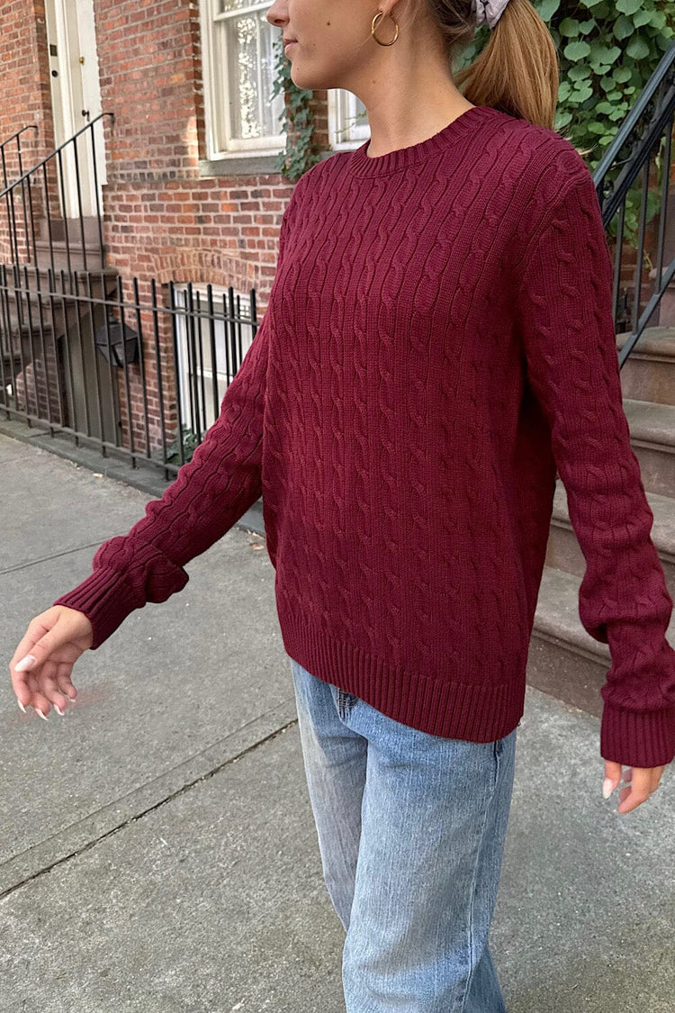 Martha Sweater | Burgundy / Regular Fit