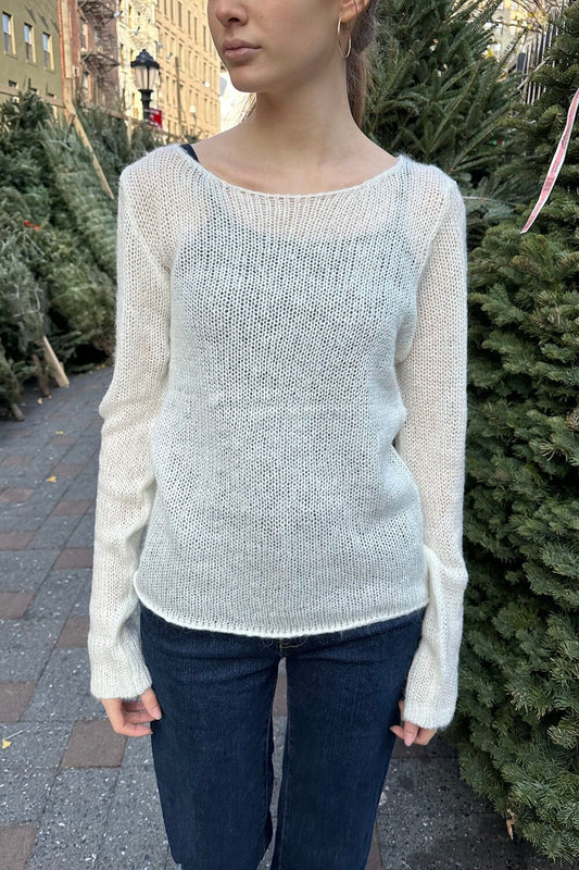 Brandy Melville Color Block Gray Silver Pullover Sweater Size S - 52% off
