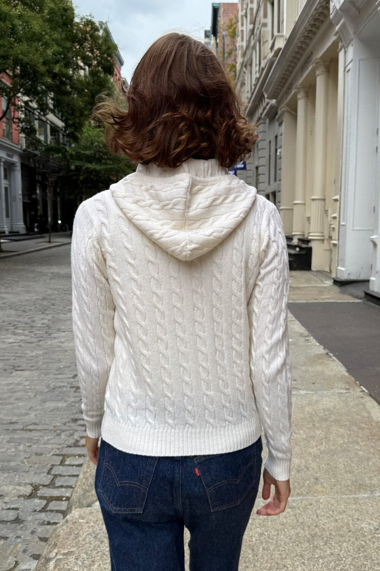 Ayla Cable Knit Sweater | Ivory / XS/S
