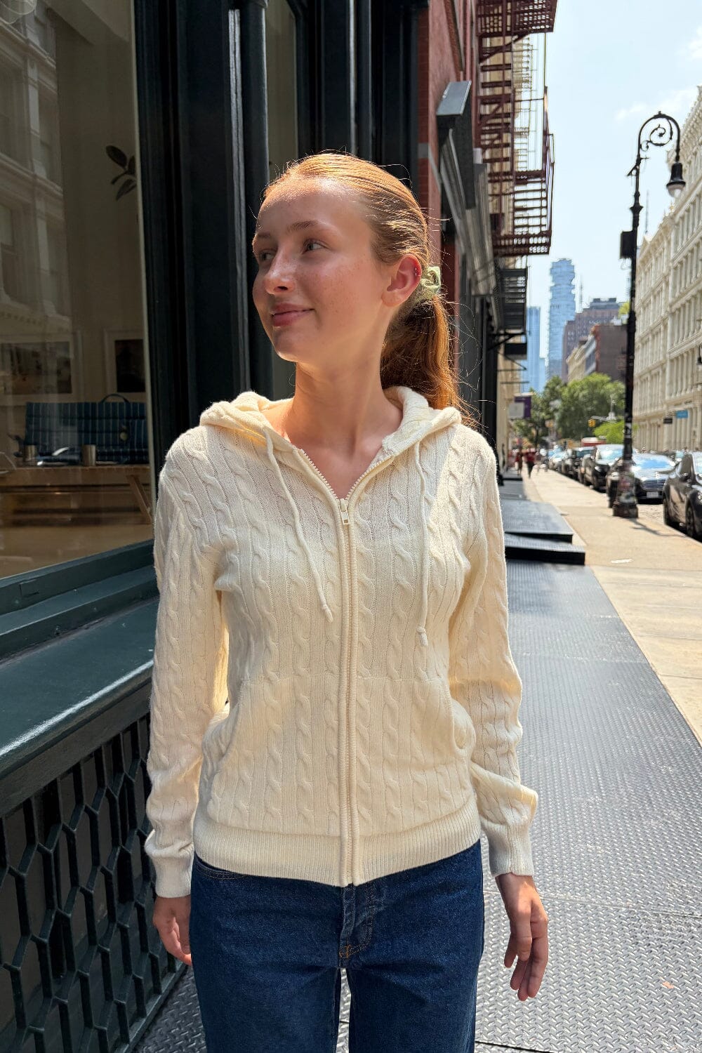 Ayla Cable Knit Sweater | Ivory / XS/S