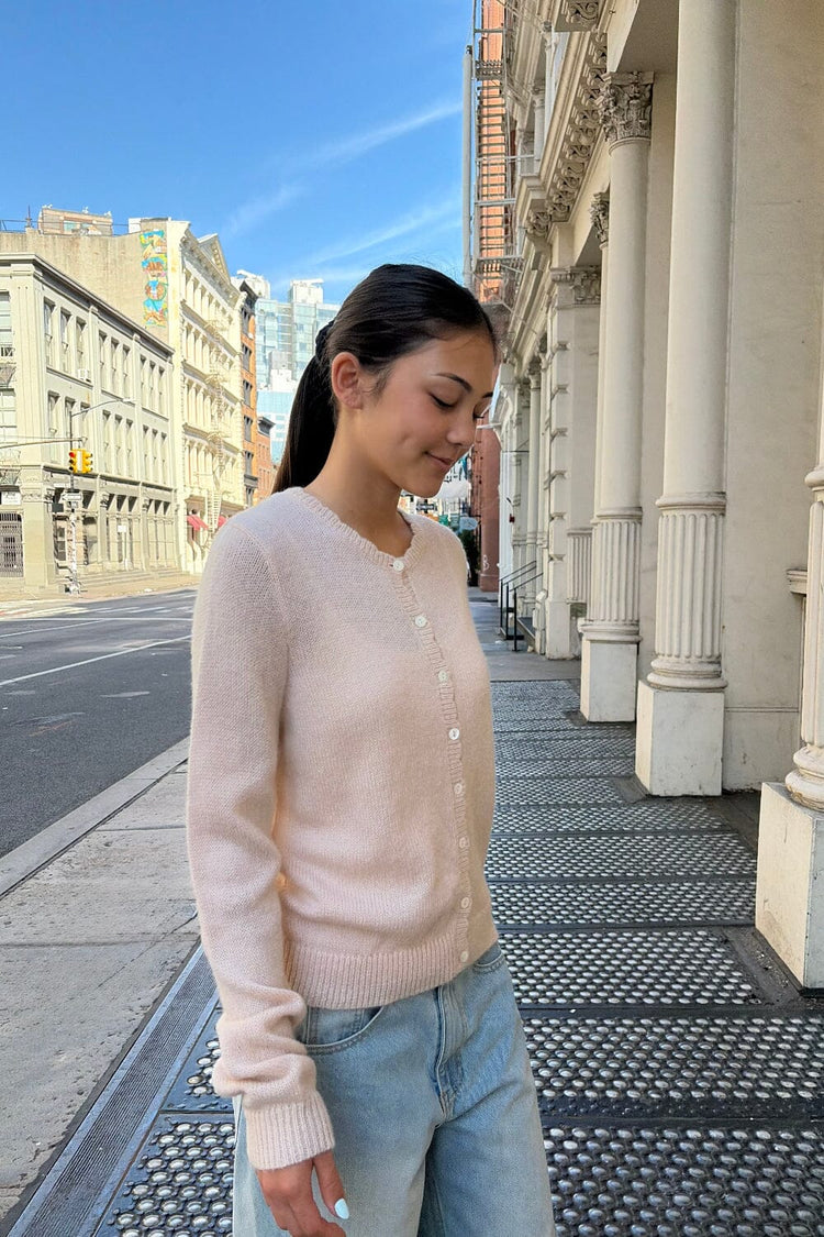 Amalie Wool Cardigan | Light Pink / XS/S