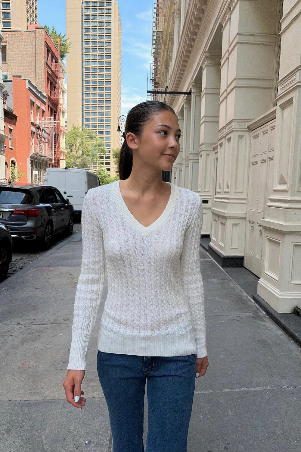 Alina Sweater | White / XS/S