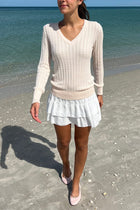 Bonnie Cotton Cable Knit Top