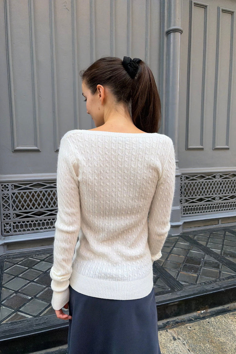 Naomi Sweater | White / XS/S