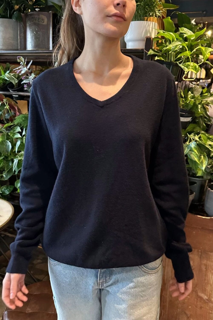 Martha Thick Sweater | Navy Blue / Regular Fit