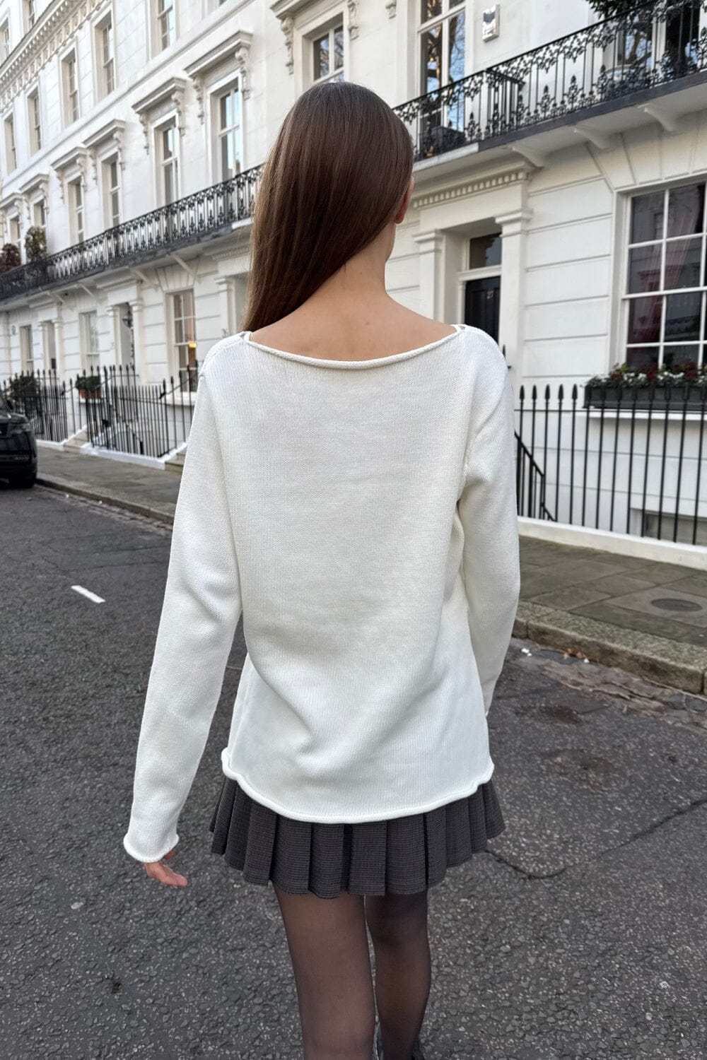 Martha Sweater | White / Regular Fit