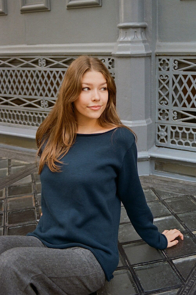Martha Sweater | Navy Blue / Regular Fit