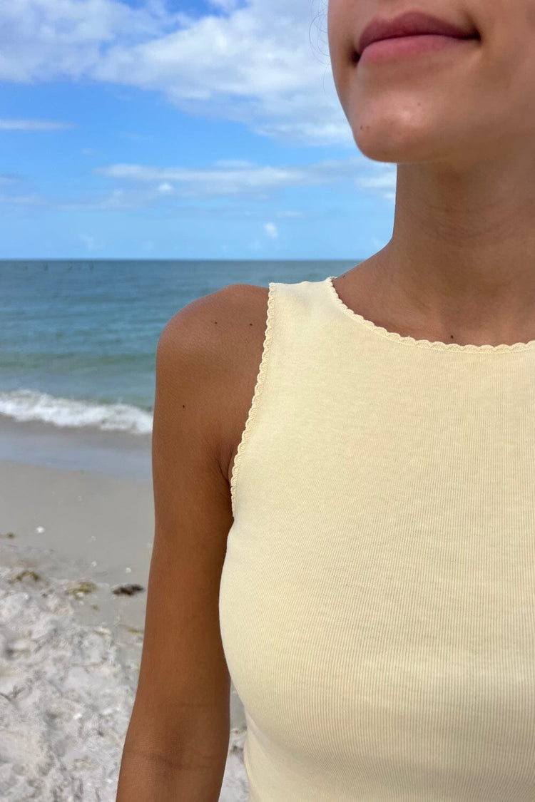 Vicki Tank | Pastel Yellow / XS/S