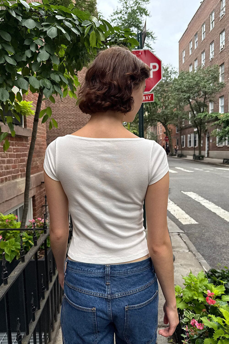 Elodie Crop Top | White / XS/S