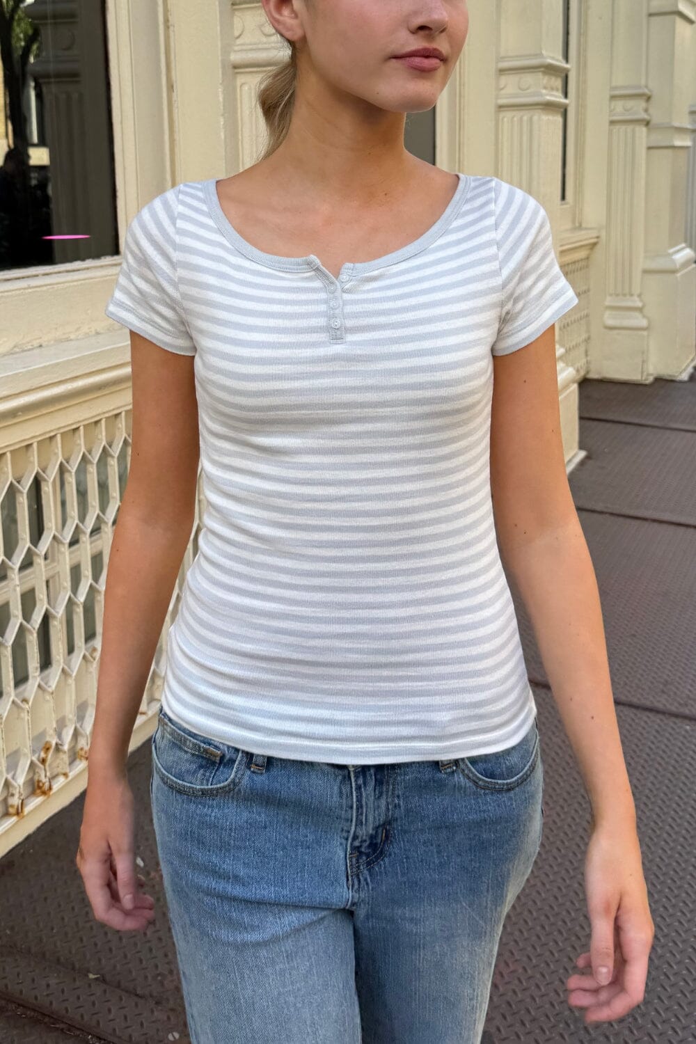 Light Blue White Stripe / XS/S