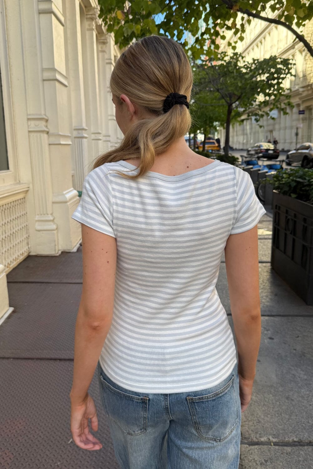 Light Blue White Stripe / XS/S