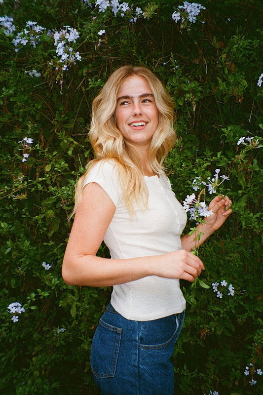 White with Beige Stripes / XS/S