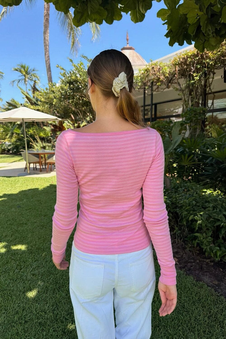 Zelly Striped Top | Bubblegum Pink and Pink Stripes / XS/S