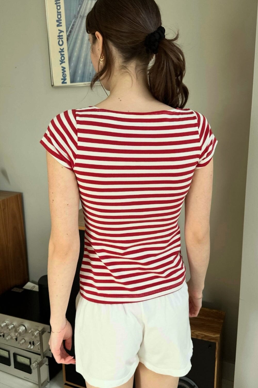 White With Red Striped / XS/S