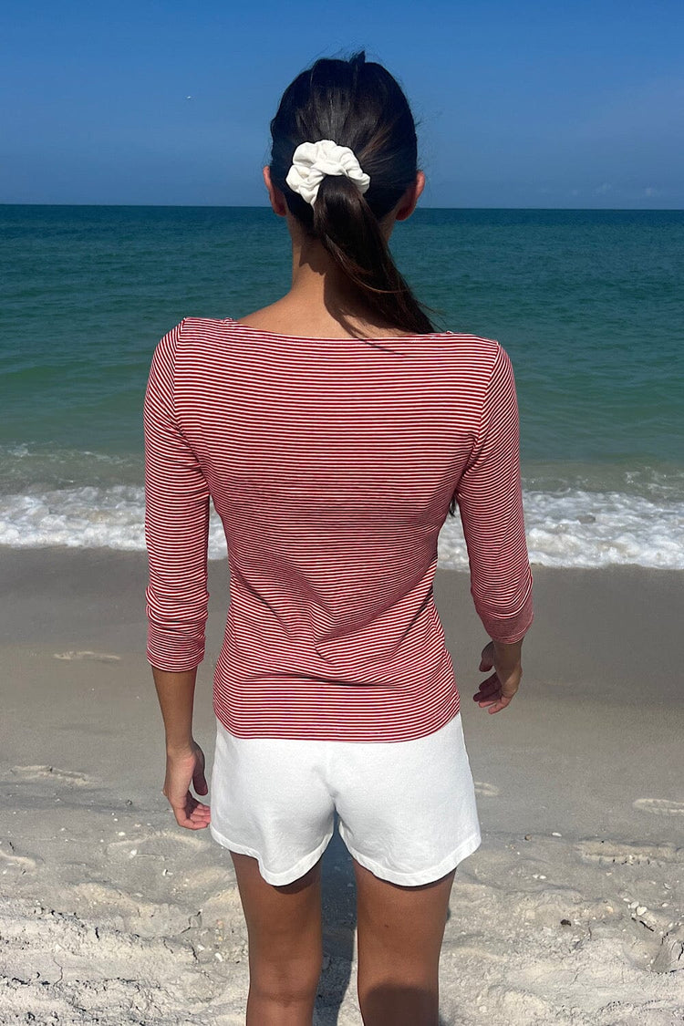 Jennie Top | Red and White Stripes / XS