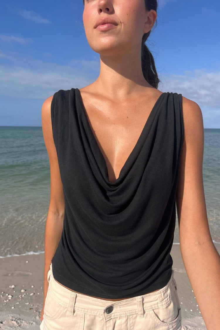 Victoria V-Neck Top | Black / XS/S