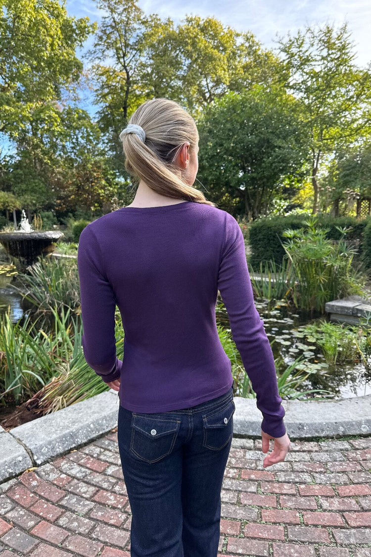 Annabelle Long Sleeve Top | Purple / XS/S