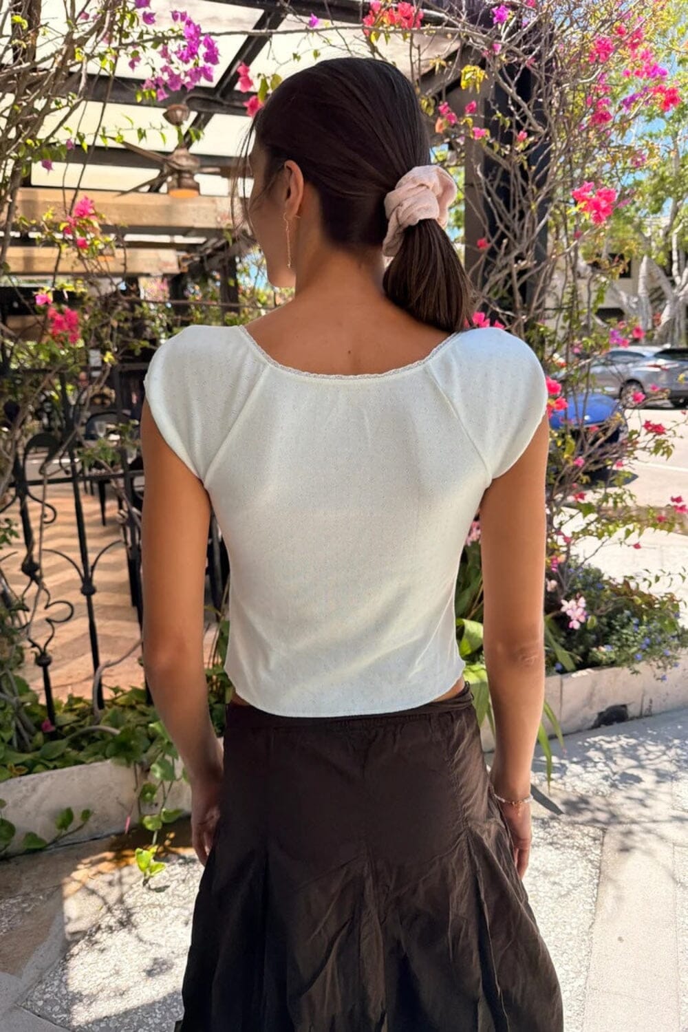 Noa Eyelet Top | White / XS/S