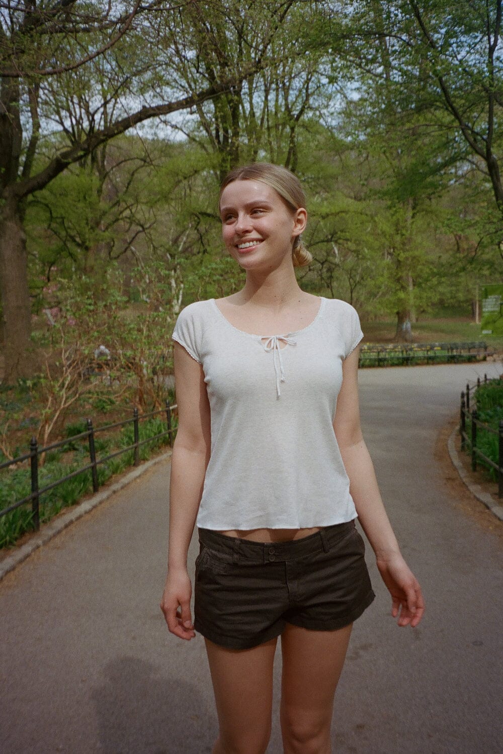 Noa Eyelet Top | Silver Grey / XS/S