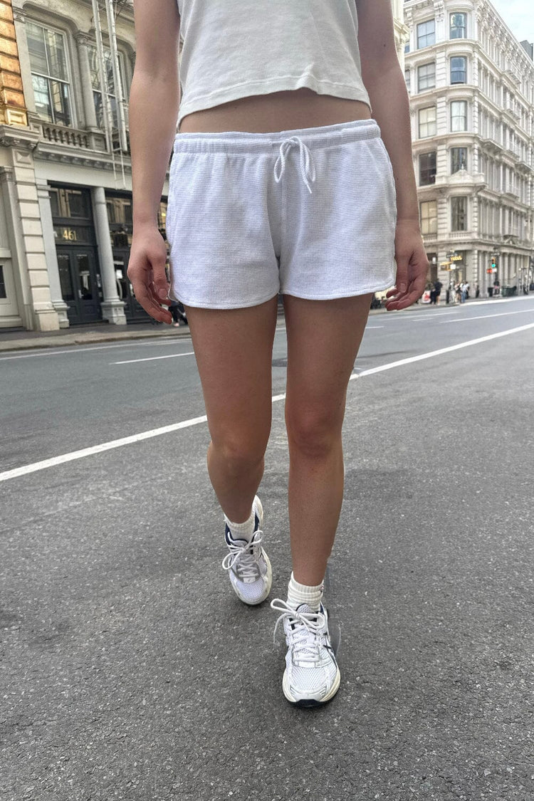Summer Thermal Shorts | Heather White / XS