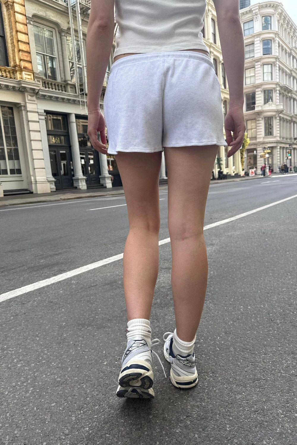 Summer Thermal Shorts | Heather White / XS
