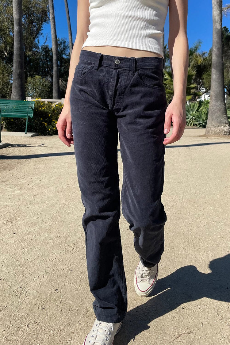 Addison Corduroy Pants | Navy Blue Corduroy / S