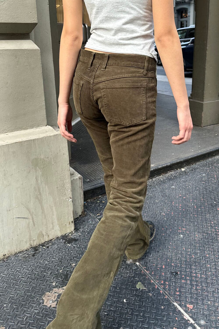 Brielle Corduroy Pants | Military Green / S