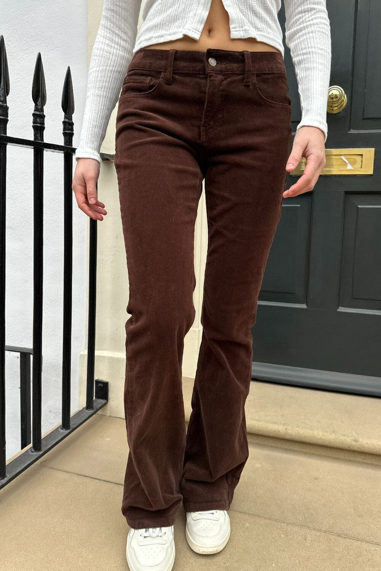 Brielle Corduroy Pants | Chocolate / S