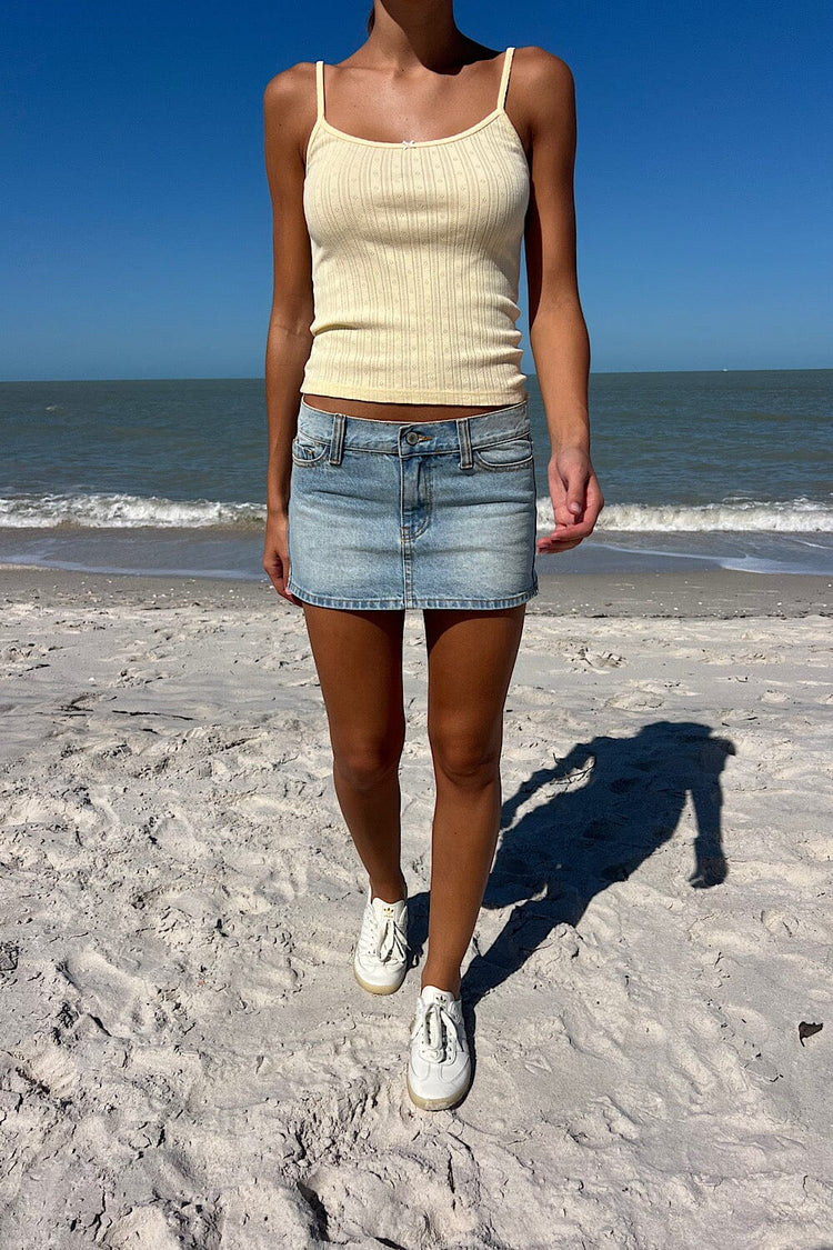 Malia Denim Mini Skirt | Light Denim / XS/S