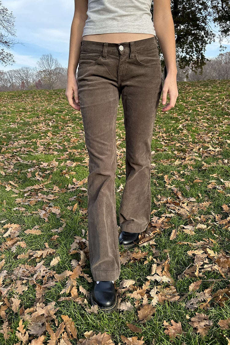 Annie Corduroy Pants | Olive Green / S