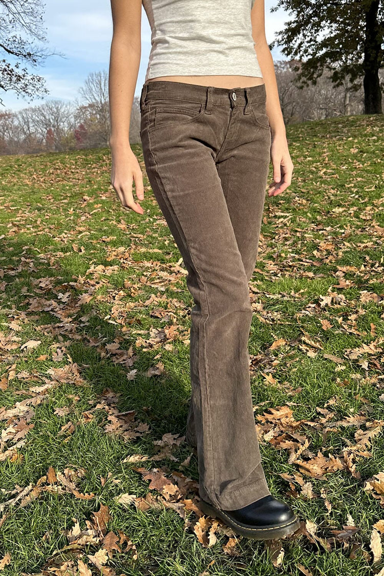 Annie Corduroy Pants | Olive Green / S