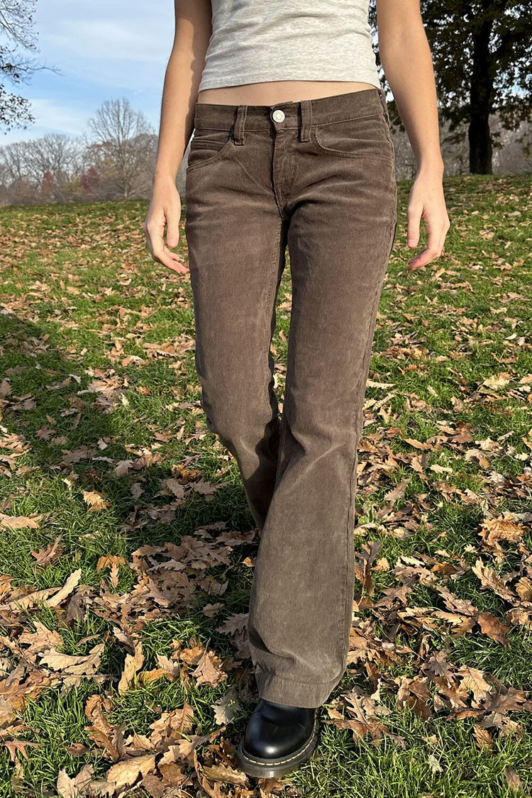 Annie Corduroy Pants | Olive Green / S