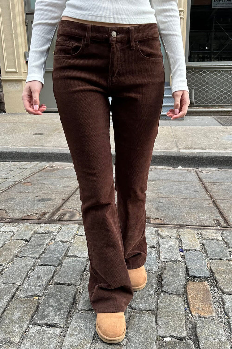 Annie Corduroy Pants | Chocolate / S