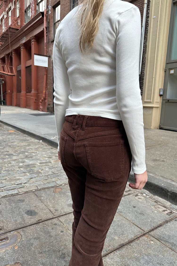 Annie Corduroy Pants | Chocolate / S