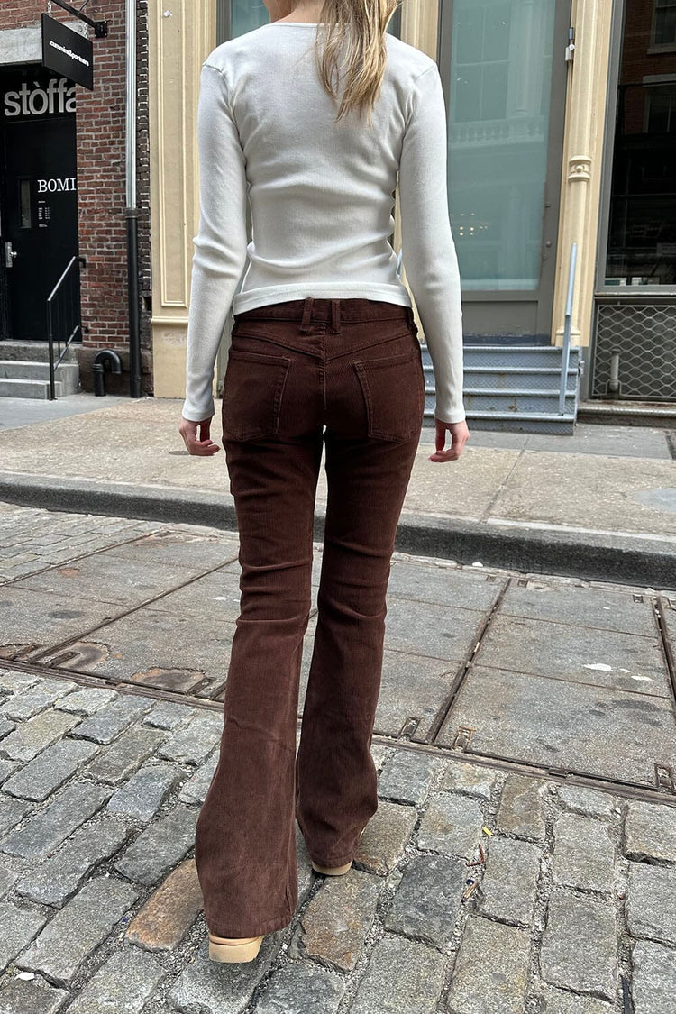 Annie Corduroy Pants | Chocolate / S