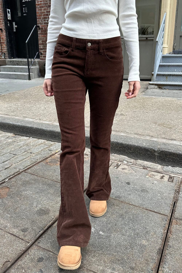 Annie Corduroy Pants | Chocolate / S