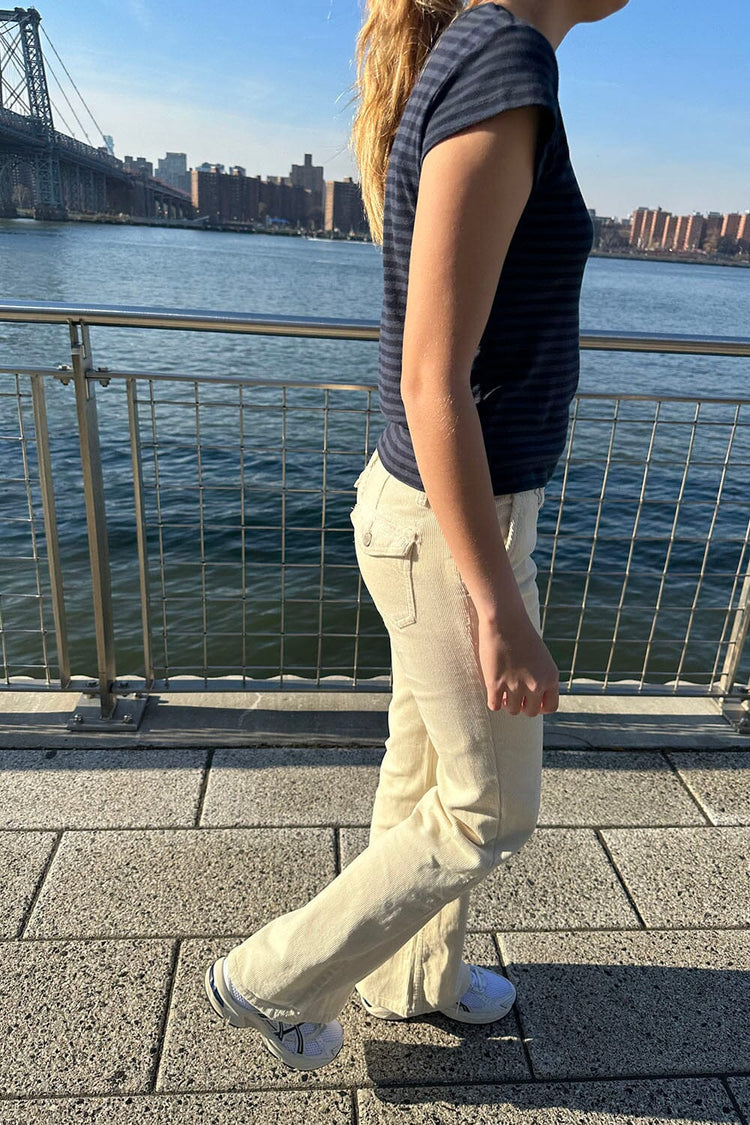 Sydney Corduroy Pants | Ivory / S