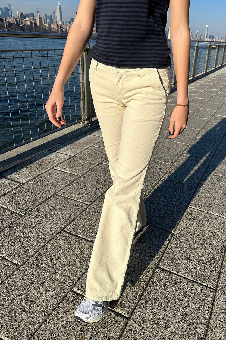 Sydney Corduroy Pants | Ivory / S