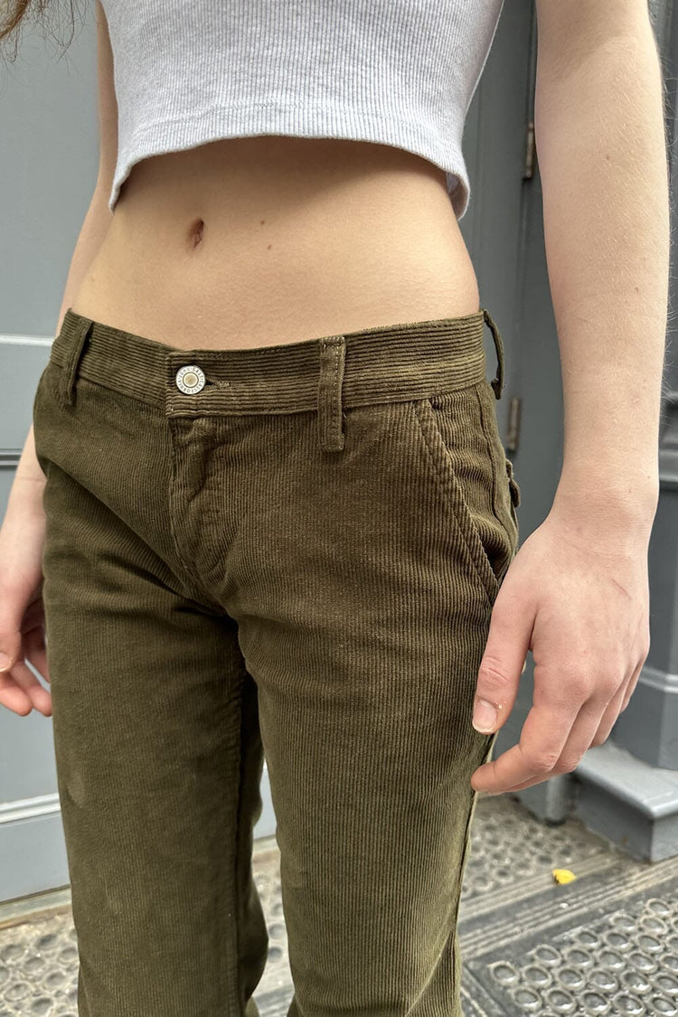 Sydney Corduroy Pants | Military Green / S