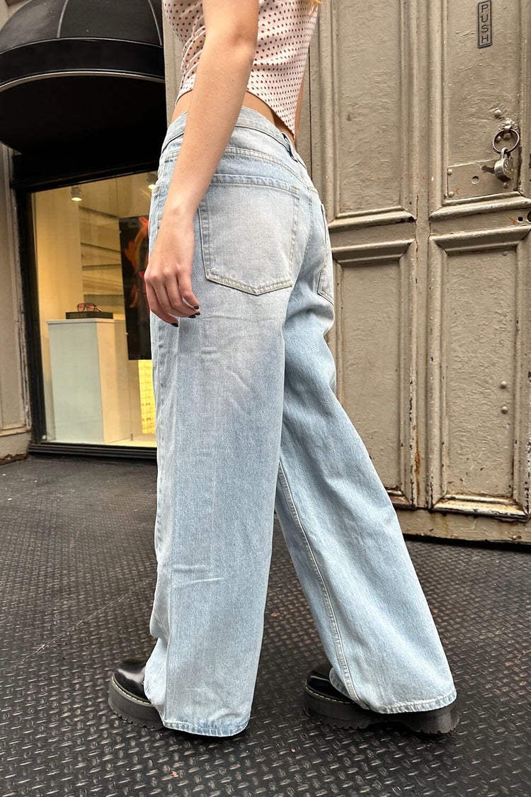Lola Jeans | Bleached Washed Denim / XS/S