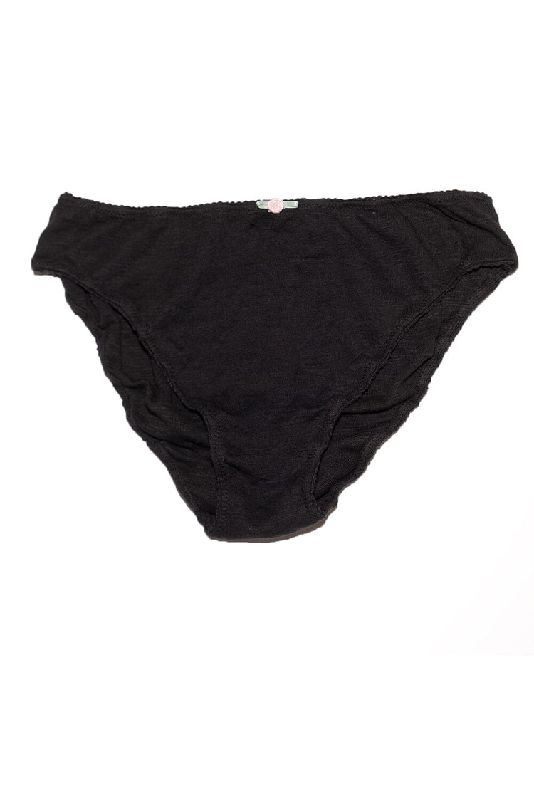 Scalloped Underwear | Black / XS/S