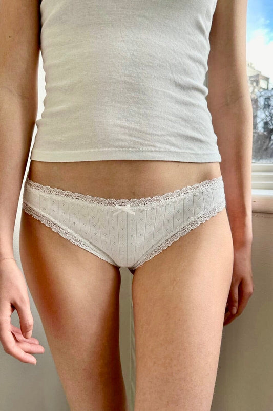 Eyelet Underwear | White / S