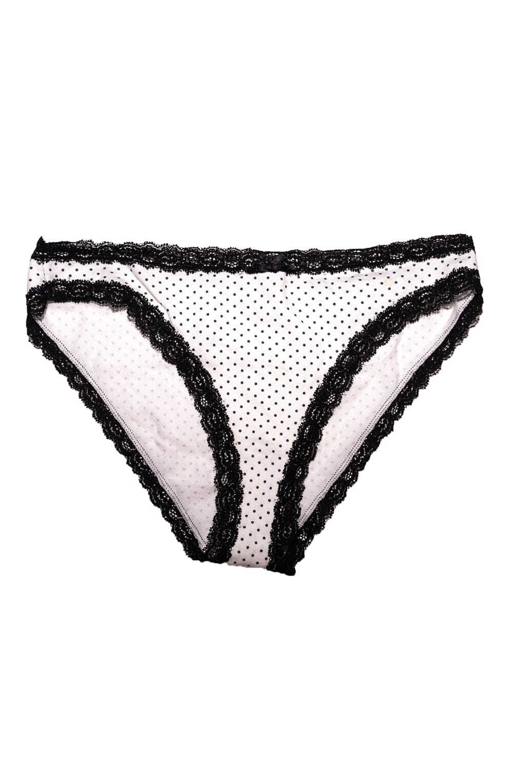 White With Black Polka Dots / S